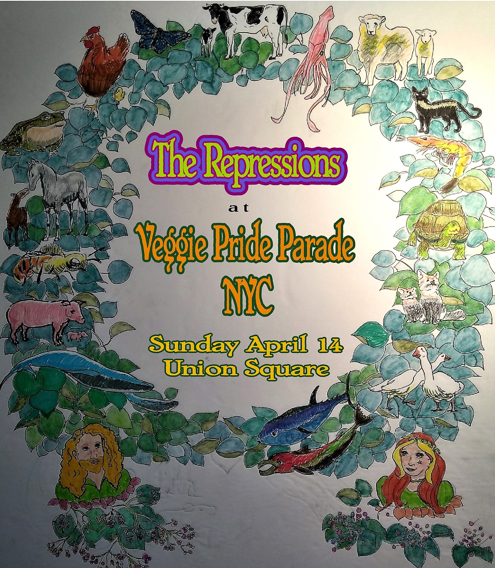 Veggie Pride Wreath Poster